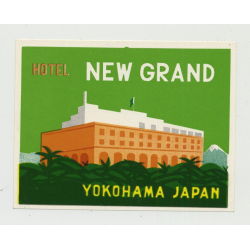 Hotel New Grand - Yokohama / Japan (Vintage Luggage Label 1940s/1950s)