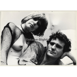 Jerri Bram (1942): Nude Study Of Natural Couple*4 (Large Vintage Photo ~1970s)