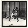 Semi Nude Blonde & Brunette In Hot Catfight*3 / Wrestling (Vintage Contact Sheet Photo 1970s)