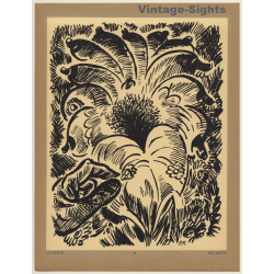 Frans Masereel: La Fleur / Die Blüte (Vintage Art Print 1947)