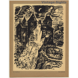Frans Masereel: Le Chateau / Das Schloss (Vintage Art Print 1947)