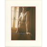 R.Folco: Artistic Nude Study - Busty Slim Female (Vintage Photo France 1970s)