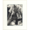 R.Folco: Artistic Nude Study - Semi Nude Female On Chair (Vintage Photo France 1970s)