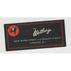 The Westbury (New Bond Street) - London / U.K. (Vintage Luggage Label)