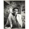 Jerri Bram (1942): Semi Nude Handsome Darkhaired Man / Eyes - Gay INT (Vintage Photo ~1970s)