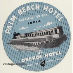 Gopalpur / India: Palm Beach Hotel / Oberoi (Vintage Luggage Label)