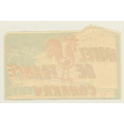 Conakry / French Guinea: Hotel De France (Vintage Luggage Label)