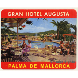 Palma De Mallorca / Spain: Gran Hotel Augusta (Vintage Luggage Label)