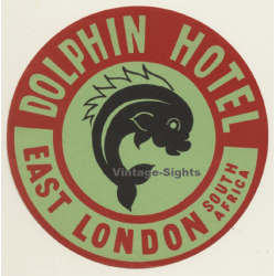 East London / South Africa: Dolphin Hotel*2 (Vintage Luggage Label)