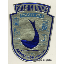 Shavei Zion / Israel: Dolphin House Hotel מלון בית דולפינים (Vintage Luggage Label)