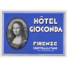 Firenze / Italy: Hotel Gioconda - Mona Lisa (Vintage Luggage Label 1950s/1960s)