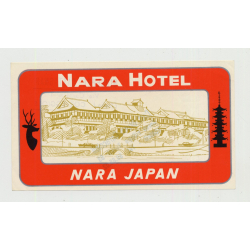 Nara Hotel - Nara / Japan (Vintage Luggage Label) Sl.Diff.Print