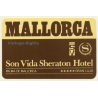 Palma De Mallorca / Spain: Son Vida Sheraton Hotel (Vintage Self Adhesive Luggage Label / Sticker)