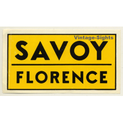 Florence / Italy: Hotel Savoy (Vintage Luggage Label)