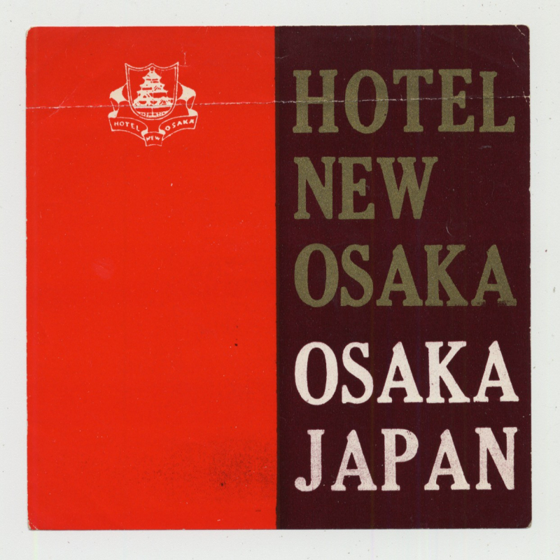 Hotel New Osaka - Osaka / Japan (Vintage Luggage Label)