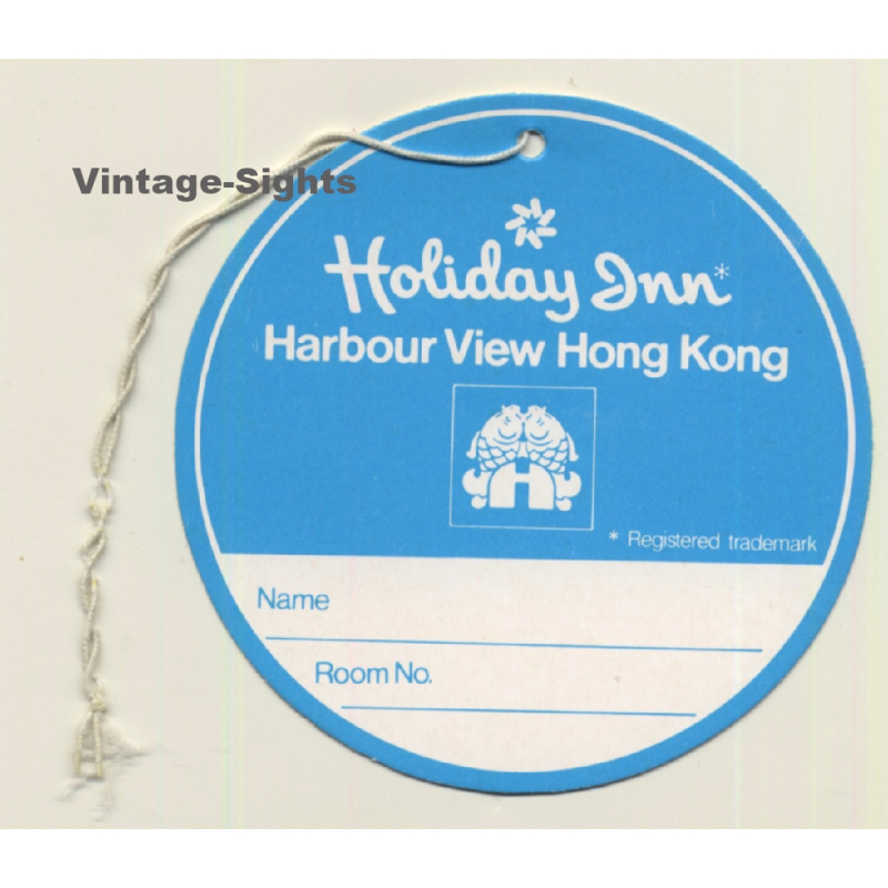 Hong Kong: Holiday Inn Harbour View*1 (Vintage Luggage Tag)