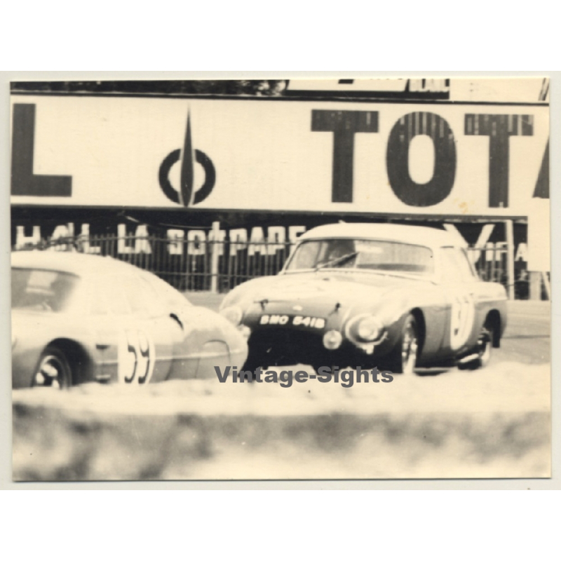 Le Mans 1964: N°37 MG MGB Hardtop & N°59 Alpine Renault M63 (Vintage Photo)