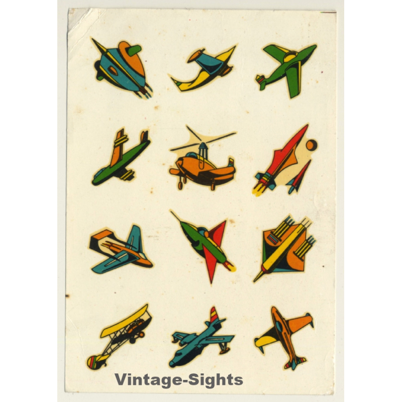 Ortega: Planes, Helicopters & Jets (Vintage Waterslide Decals ~1960s)