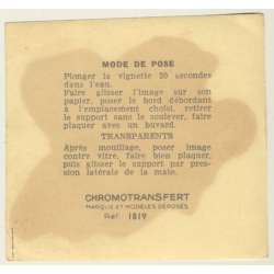 G. Perrier: Rockin' Guitar Player - Beat (Vintage Waterslide Decal ~1960s)