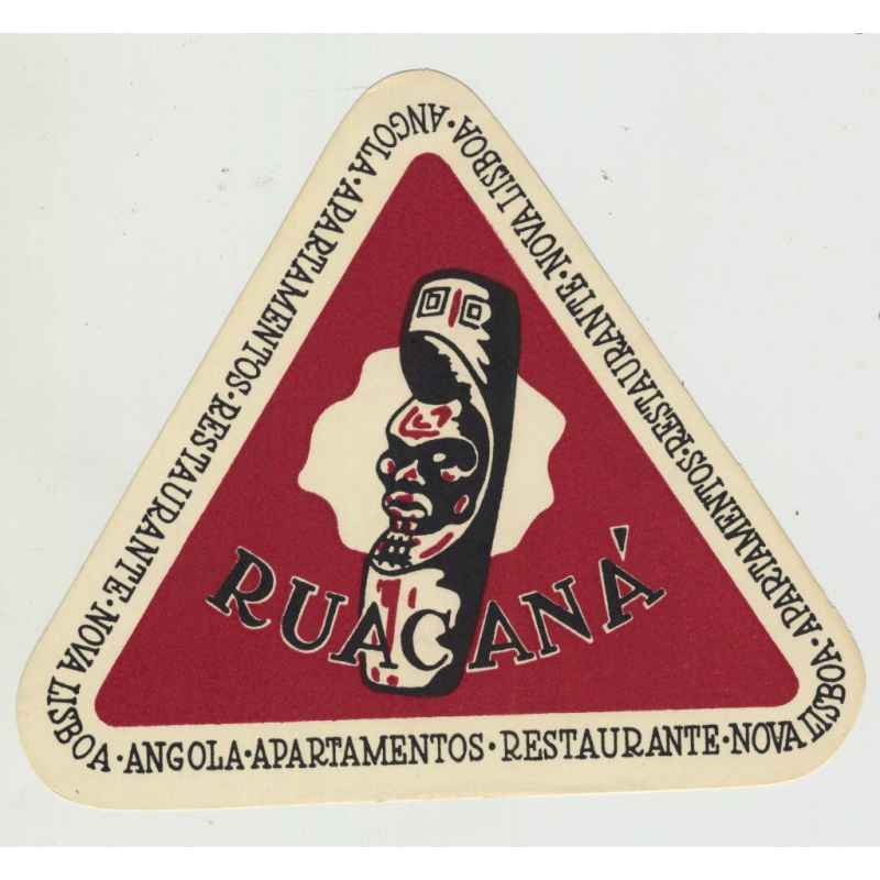 Ruacaná Apartamentos - Nova Lisboa / Angola (Vintage Luggage Label)