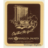 Jakarta / Indonesia: Hyatt Aryaduta Hotel (Vintage Self Adhesive Luggage Label / Sticker)