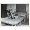 Irving Klaw: Blonde Mistress Ties Maid To Bed 9518 / Pin-Up - BDSM (Vintage Photo USA)
