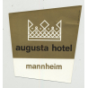Augusta Hotel - Mannheim / Germany (Vintage Luggage Label)