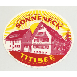 Hotel Kurpension & Weinstube Sonneneck - Titisee / Germany (Vintage Luggage Label)