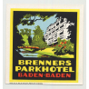 Brenners Parkhotel - Baden-Baden / Germany (Vintage Luggage Label)
