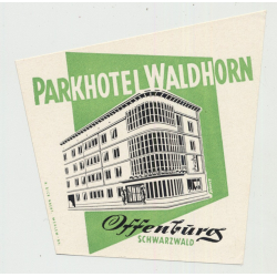 Parkhotel Waldhorn - Offenburg (Schwarzwald) / Germany (Vintage Luggage Label)