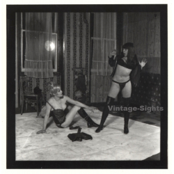 Mistress & Blonde Maid In Bondage*7 / Catfight - BDSM (Vintage Contact Sheet Photo 1970s)