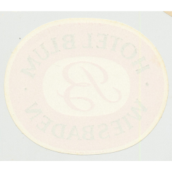 Hotel Blum - Wiesbaden / Germany (Vintage Luggage Label)