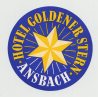 Hotel Goldener Stern - Ansbach / Germany (Vintage Luggage Label)
