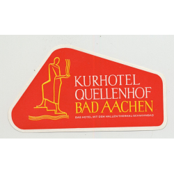 Kurhotel Quellenhof - Bad Aachen / Germany (Vintage Luggage Label)