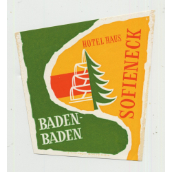 Hotel Haus Sofieneck - Baden-Baden / Germany (Vintage Luggage Label)