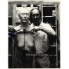 Jerri Bram (1942): Man With Bare-Breasted Tailor Bust & Sculpture (Vintage Photo ~1970s)