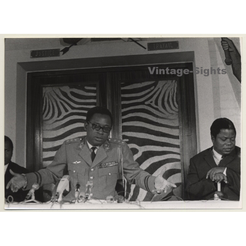 Congo: President Mobutu Seso Seko*2 (Vintage Press Photo ~1960s)