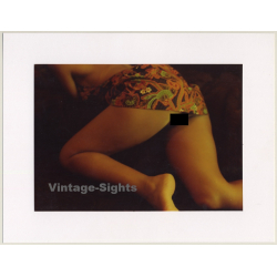 R.Folco: Rear View Of Semi Nude In Short Dress / No Panties  (Vintage Photo France 1980s)