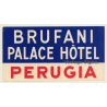 Perugia / Italy: Brufani Palace Hotel (Vintage Luggage Label)