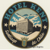 Santiago De Chile / Chile: Hotel Kent (Vintage Luggage Label)