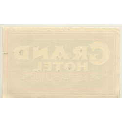 Eastbourne / UK: Grand Hotel (Vintage Luggage Label)