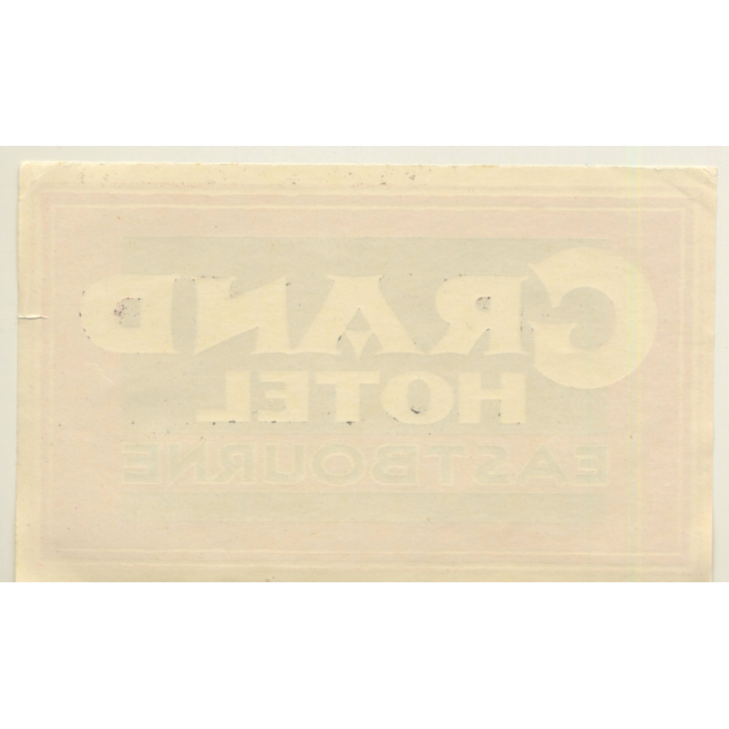 Eastbourne / UK Grand Hotel (Vintage Luggage Label)