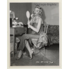 Irving Klaw: Blonde Goddess Puts On Lipstick LILI ST.CYR 70 / Pin-Up - BDSM (Vintage Photo USA)