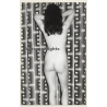 Rear View: Longhaired Nude / Butt - Psychedelic Curtain (Vintage Photo GDR ~1980s)