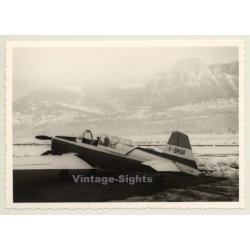 F-BMQR Moravan Zlin Z-326 Trener / Trainer Plane In Mountains (Vintage Photo 1960s)