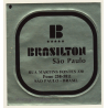 São Paulo / Brazil: Brasilton Hotel (Vintage Self Adhesive Luggage Label / Sticker)