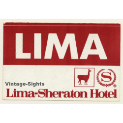 Lima / Peru: Sheraton Hotel - Lama (Vintage Self Adhesive...