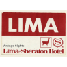 Lima / Peru: Sheraton Hotel - Lama (Vintage Self Adhesive Luggage Label / Sticker)