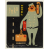 Budapest / Hungary: Park Hotel - Porter (Vintage Luggage Label)
