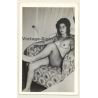Darkhaired Nude In Lounge Chair (Vintage Photo ~ 1950s/1960s)